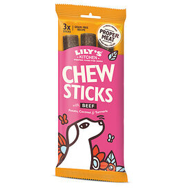 Lily's Kitchen - Bâtonnets à Mâcher au Boeuf pour Chien - 3x120g