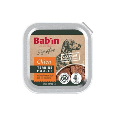 Bab'in - Terrine au poulet pour Chiens  - 300g
