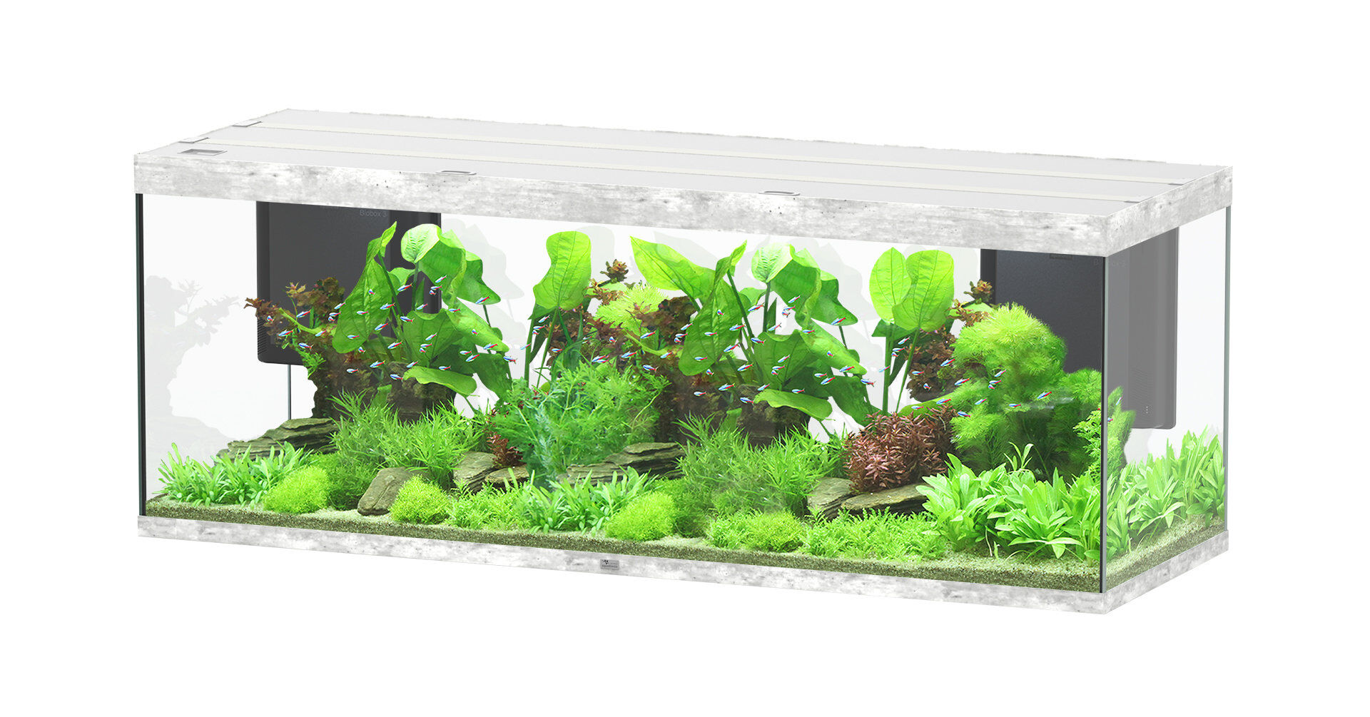 Aquatlantis - Aquarium SUBLIME 200 Led Gris B&eacute;ton - 853L Image num&eacute;ro 1