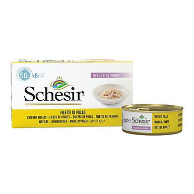 Schesir - Multipack Filets de Poulet pour Chat - 6x50g