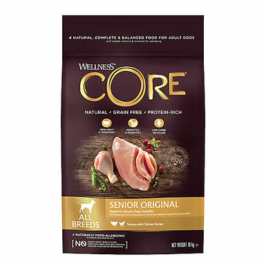 Wellness CORE - Croquettes Senior Original Dinde et Poulet pour Chien - 10Kg