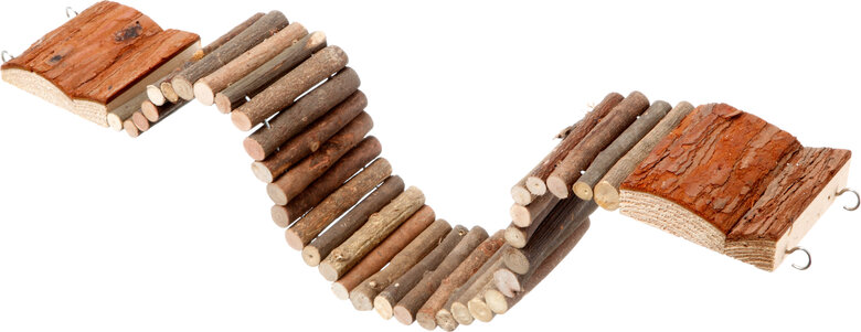 Flamingo - Pont Suspendu en Rondin pour Rongeurs - 53x7cm Image numéro 1 Flamingo - Pont Suspendu en Rondin pour Rongeurs - 53x7cm Image numéro 1