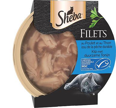 Sheba - Filets au Poulet et au Thon pour Chat Adulte - 60g