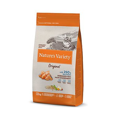 Nature's Variety - Croquettes Original Sterilized au Saumon pour Chat - 1,25Kg