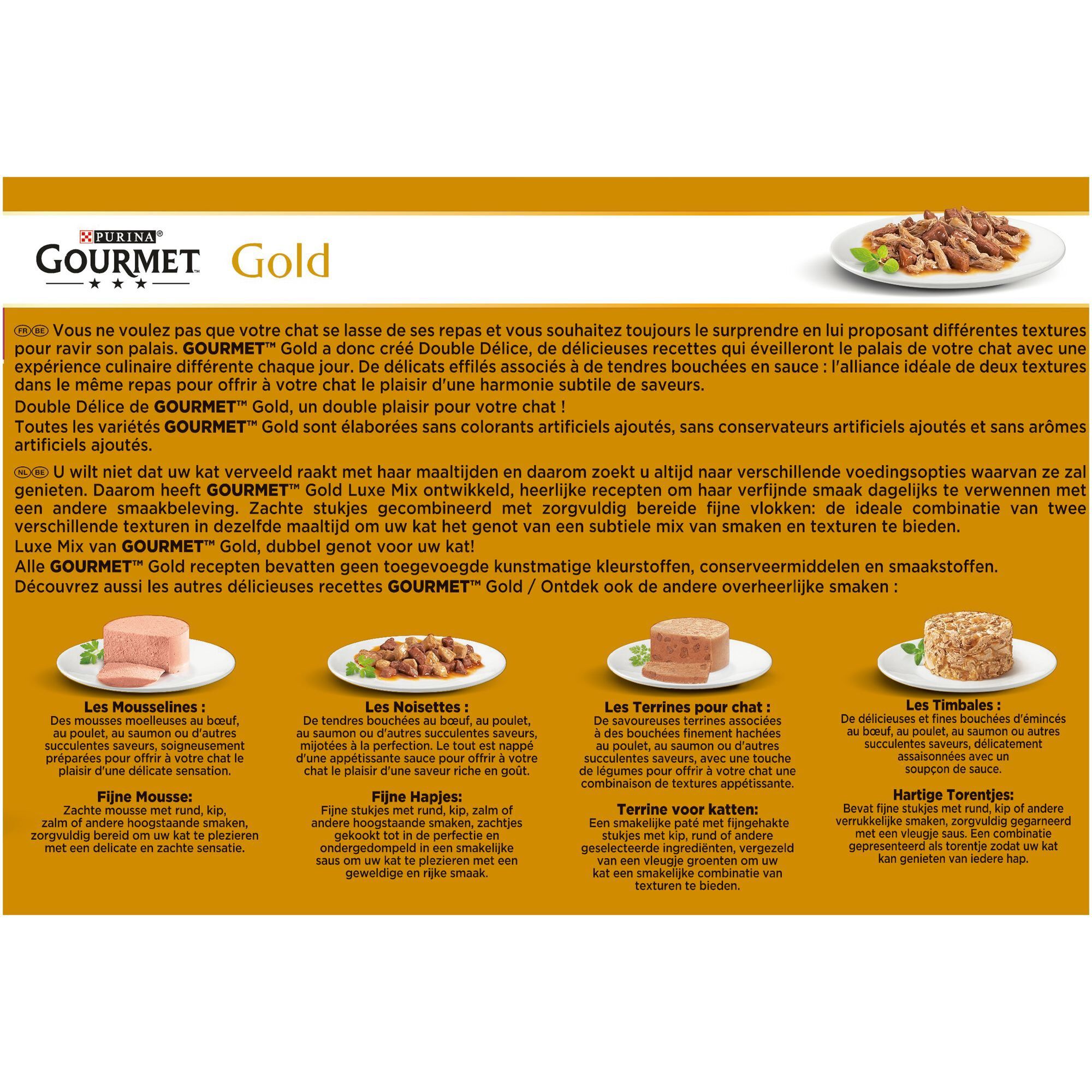 Gourmet - Bo&icirc;te Gold Double D&eacute;lice pour Chat - 12x85g Image num&eacute;ro 4
