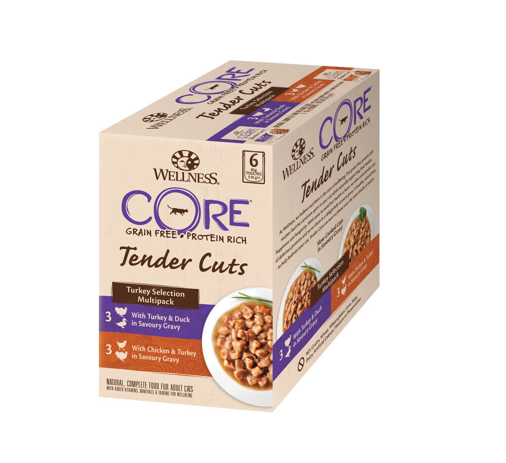 Wellness CORE - Multipack Tenders Cuts &agrave; la Dinde pour Chat - 510g Image num&eacute;ro 1