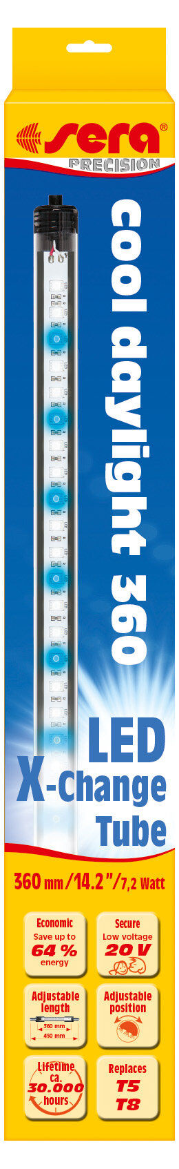 Sera - Tube LED X-Change Cool Daylight de 7,2W pour Aquarium - 360mm Image num&eacute;ro 1