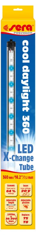 Sera - Tube LED X-Change Cool Daylight de 7,2W pour Aquarium - 360mm Image numéro 1 Sera - Tube LED X-Change Cool Daylight de 7,2W pour Aquarium - 360mm Image numéro 1