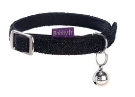 Bobby - Collier Disco Noir pour Chat
