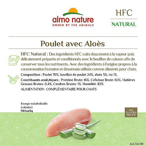 Almo Nature - P&acirc;t&eacute;e Hfc Natural Poulet Aloe - 70g Image num&eacute;ro 3