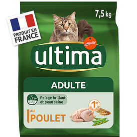 Ultima - Croquettes Chat Adulte Poulet - 7,5 kg
