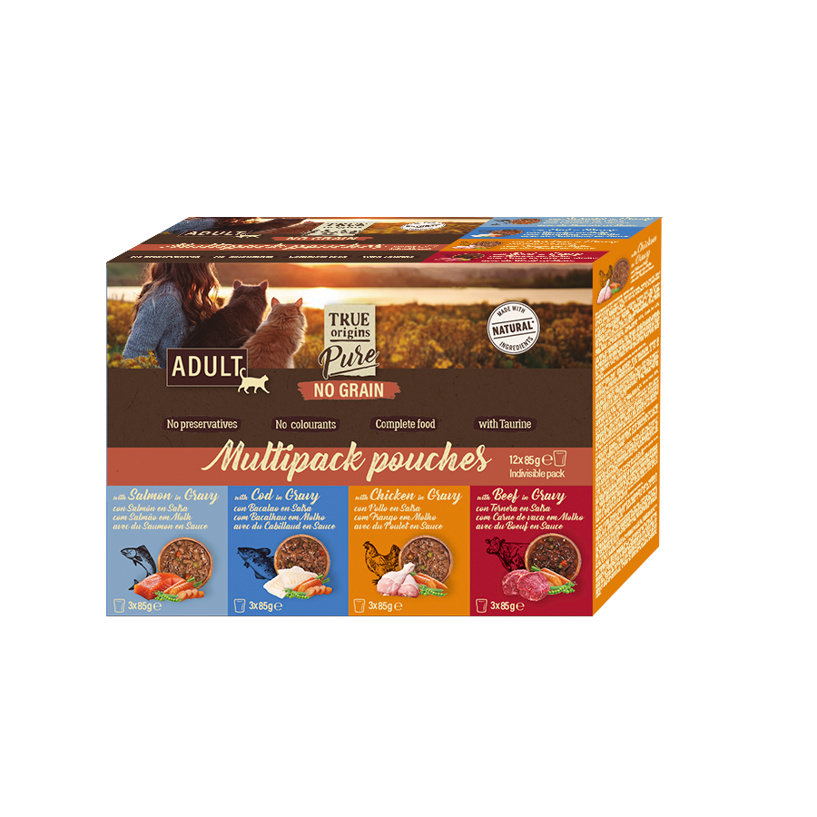 True Origins Pure - P&acirc;t&eacute;e en Sauce Sans c&eacute;r&eacute;ales au Saumon pour Chats - 85g Image num&eacute;ro 1