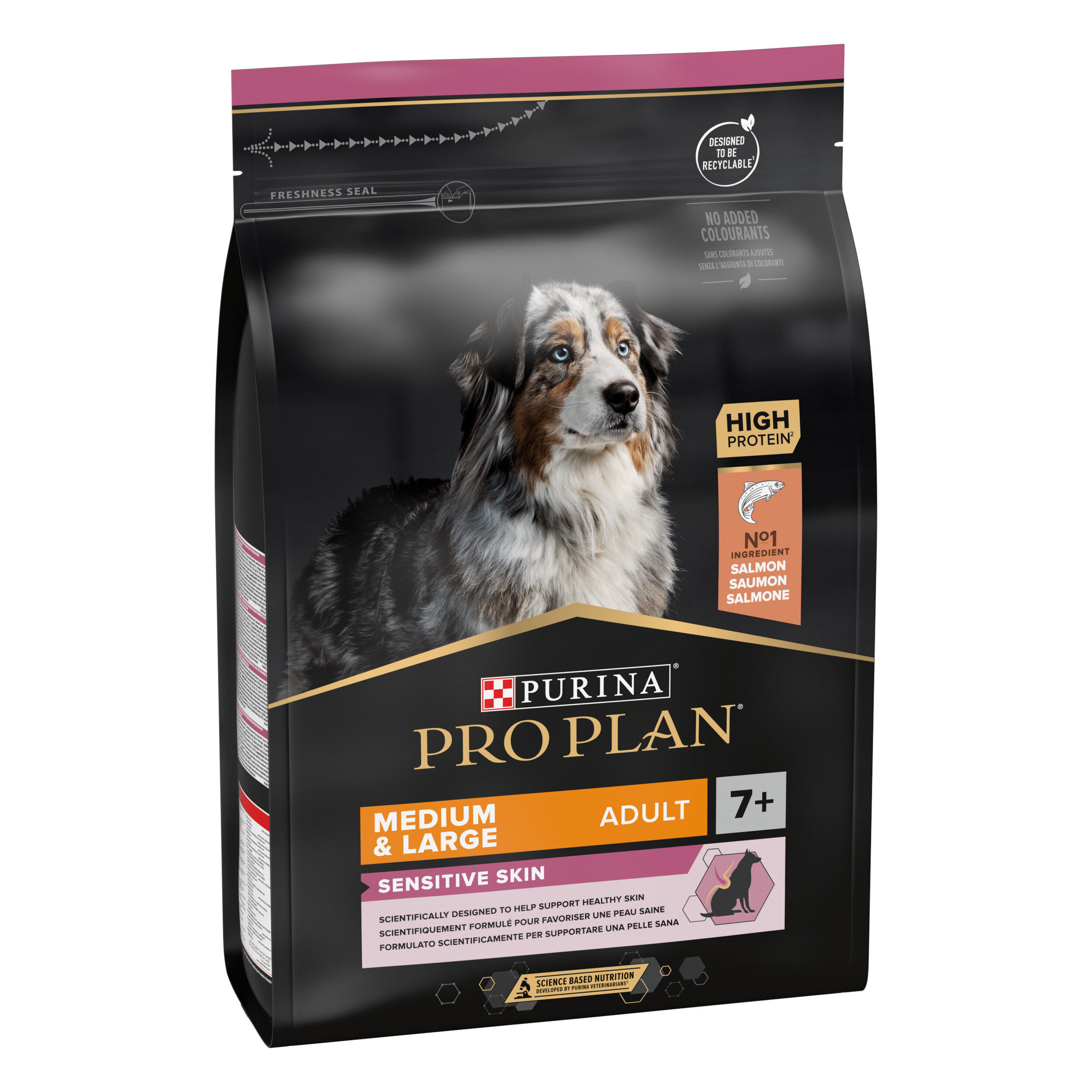 Pro Plan - Croquettes OPTIDERMA Medium & Large Adult 7+ Sensitive Skin Saumon pour Chien Senior - 3Kg Image num&eacute;ro 2