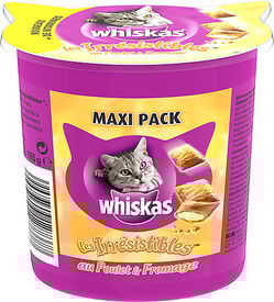 Whiskas - Friandises Les Irrésistibles au Poulet et Fromage pour Chat - 105g