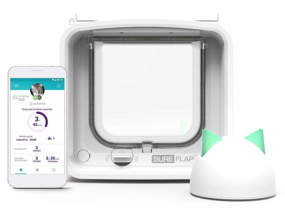 Sure PetCare - Chati&egrave;re SureFlap &agrave; puce &Eacute;lectronique Connect pour Chat - Blanc Image num&eacute;ro 2