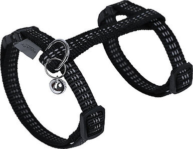 Wouapy - Harnais + laisse Protect avec Grelot pour Chat - Noir