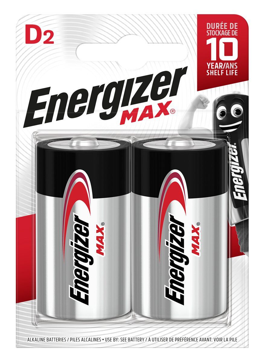 Energizer - Lot Piles Alcalines MAX D/LR20 - x2 Image num&eacute;ro 1