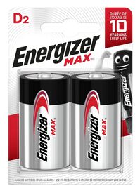 Energizer - Lot Piles Alcalines MAX D/LR20 - x2