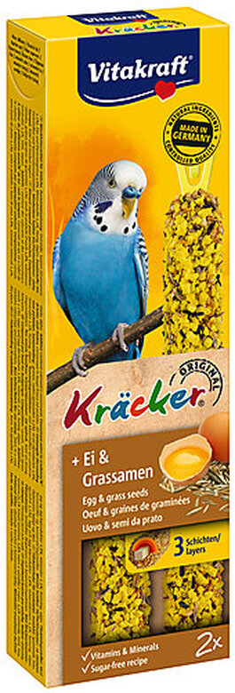 Vitakraft - Friandises Kräcker Œuf et Graines pour Perruches - x2 Image numéro 1 Vitakraft - Friandises Kräcker Œuf et Graines pour Perruches - x2 Image numéro 1