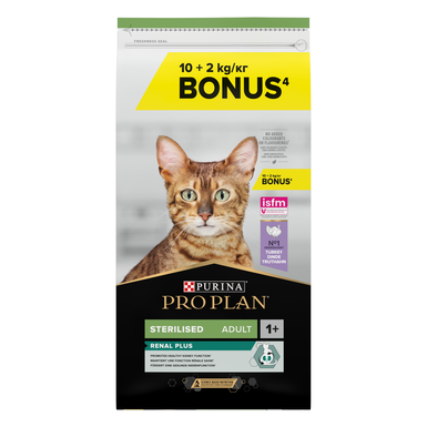 Pro Plan - Croquettes Sterilised à la Dinde pour Chat Adulte Stérilisé - 10+2Kg