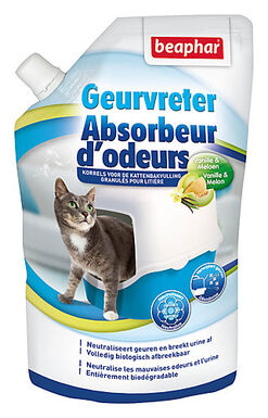 Beaphar - Granulés Absorbeurs d'Odeurs Parfum Melun pour Litière - 400g