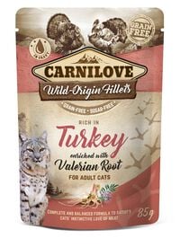 Carnilove - Sachet Fraîcheur Valeriane Adulte à la Dinde pour Chats - 85g