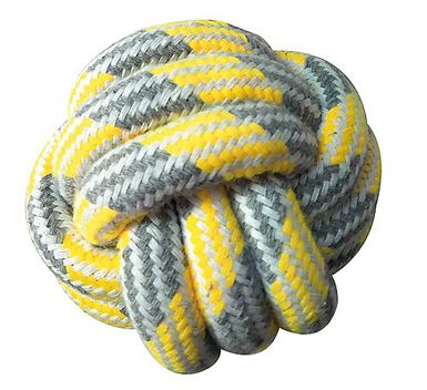 Croci - Jouet Boule en Corde Jaune pour Chiens - 7,5cm