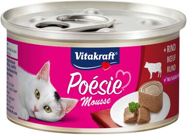 Vitakraft - Pâtée en Mousse Poésie au Bœuf pour Chats - 85g