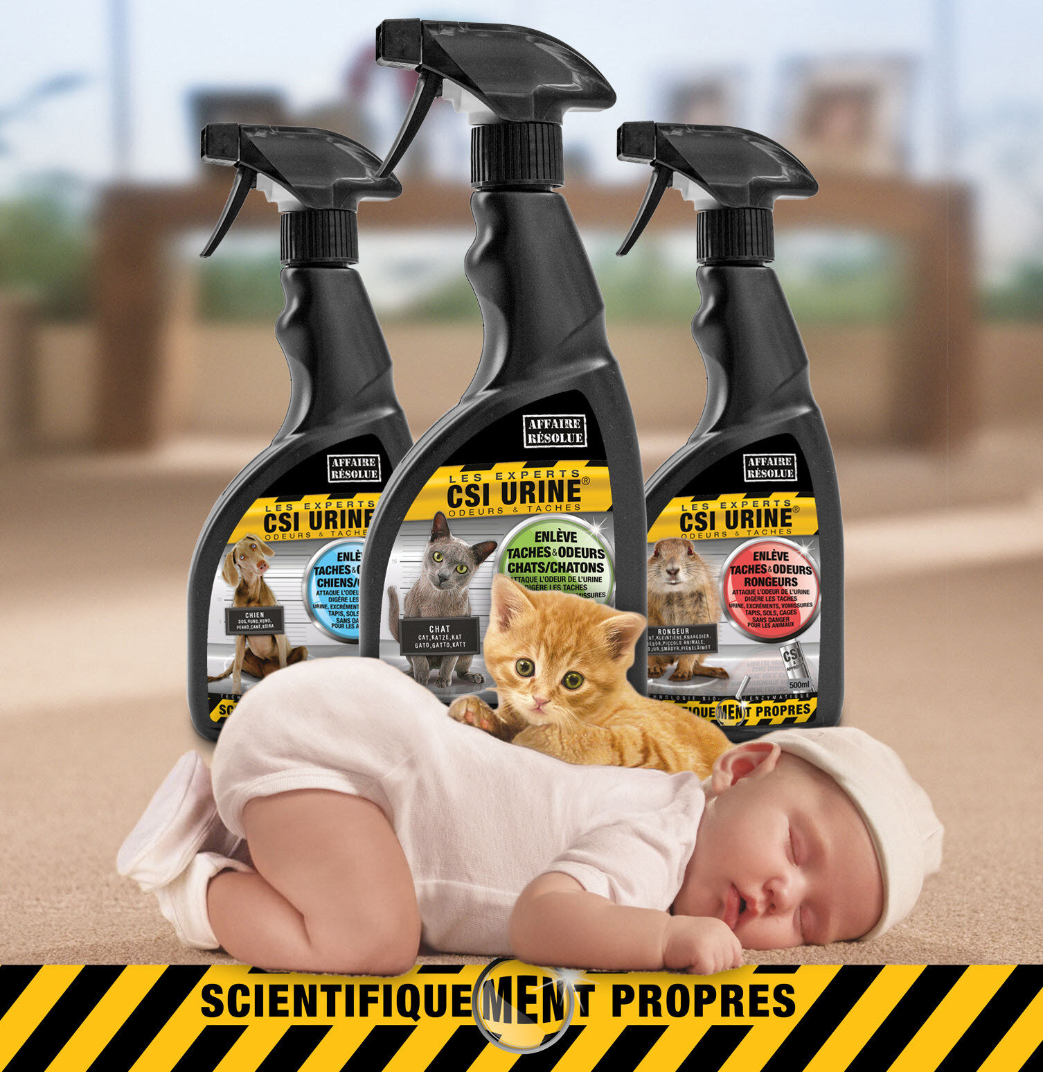 CSI Urine - Nettoyant Enzymatique pour Chat - 500ml Image num&eacute;ro 2