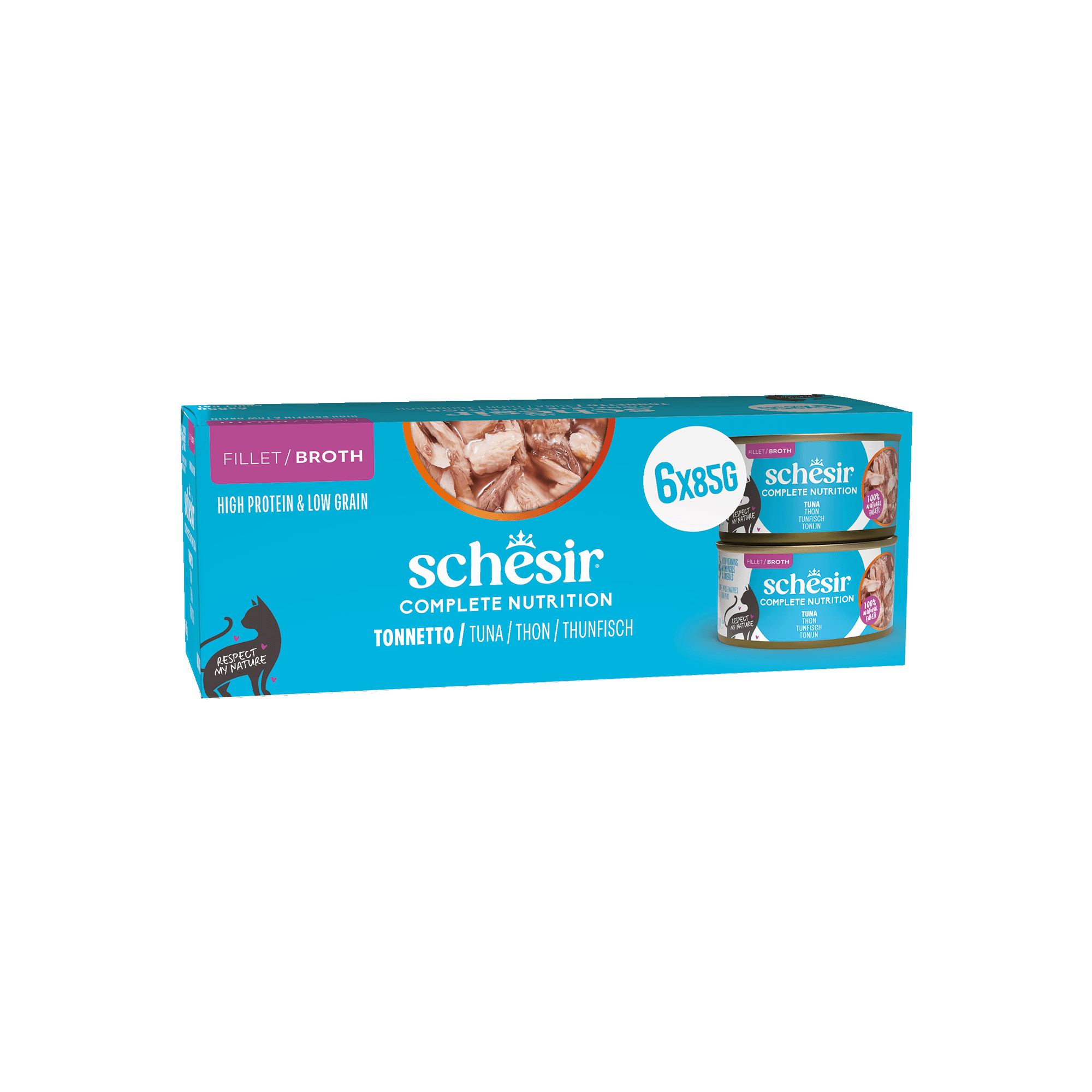 Schesir - P&acirc;t&eacute;e Complete Nutrition au Thon pour Chats - 6x85g Image num&eacute;ro 1
