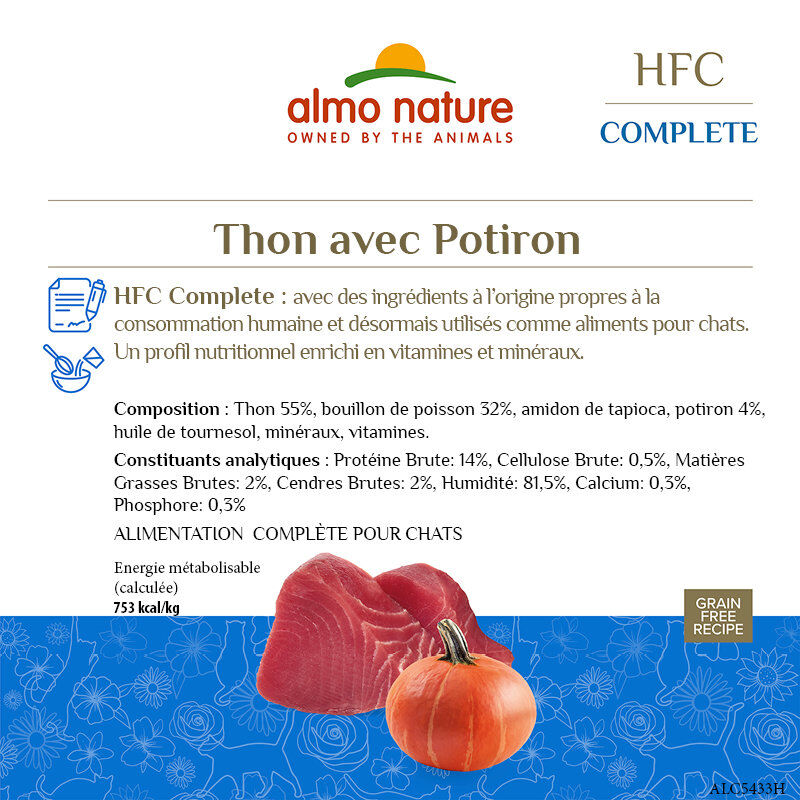 Almo Nature - P&acirc;t&eacute;e Hfc Complete Thon Et Potiron - 70g Image num&eacute;ro 3