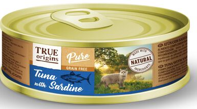 True Origins Pure - Patée Top Cat Adult Thon Sardine - 85g