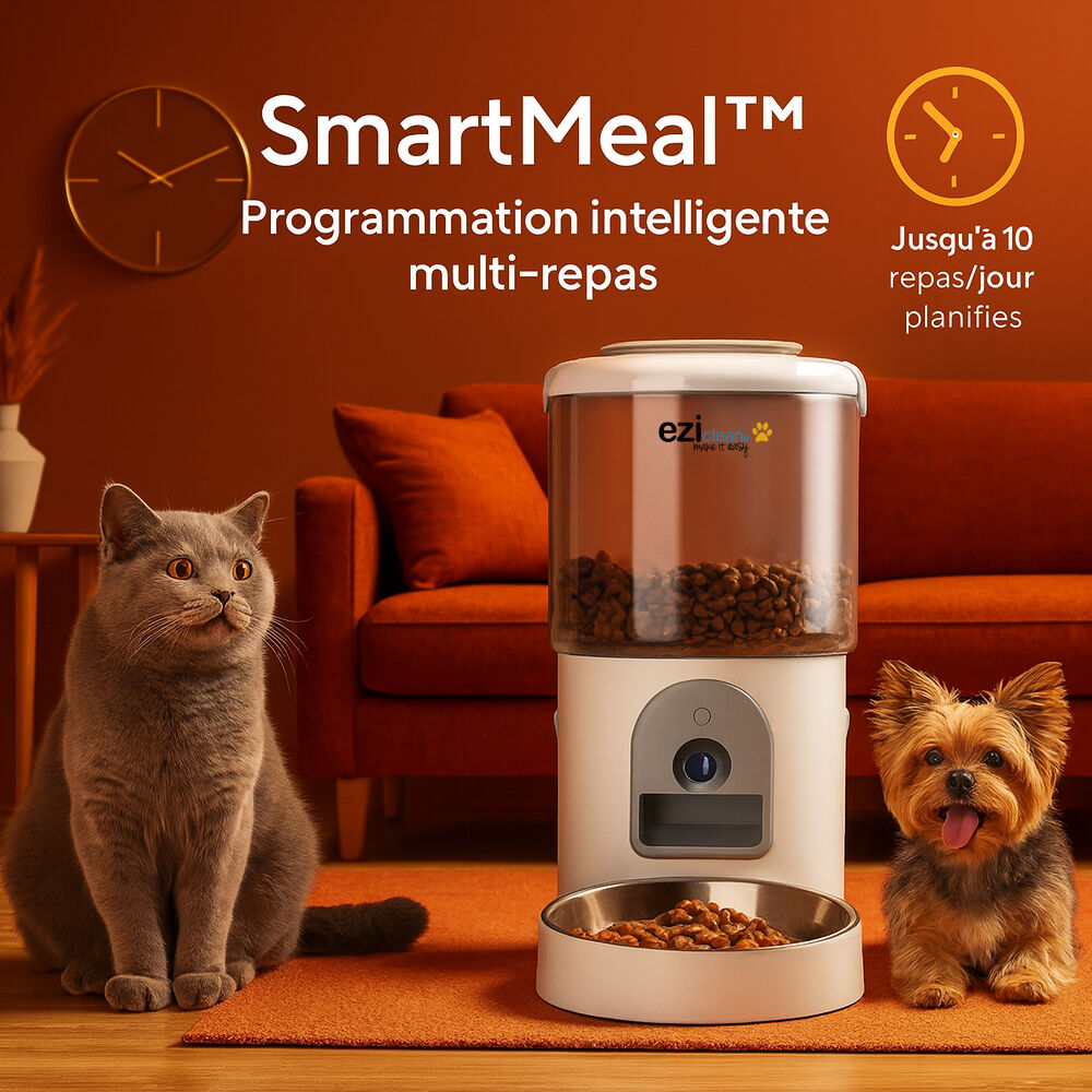 EZIclean - Distributeur de Croquettes et Fontaine pour Chat et Chien Nutribot Cam+ C8 - x1 Image num&eacute;ro 2