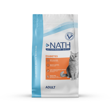 Nath Veterinary Diet - Croquettes Diabetic Sans Céréales pour Chat - 4Kg