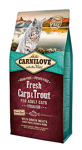 Carnilove - Adulte Sterilise Carpe & Truite - 6 Kg Image num&eacute;ro 1