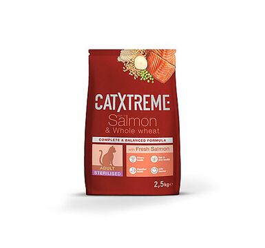 CatXtreme - Croquettes Adult Sterilised au Saumon Frais pour Chat - 2,5Kg