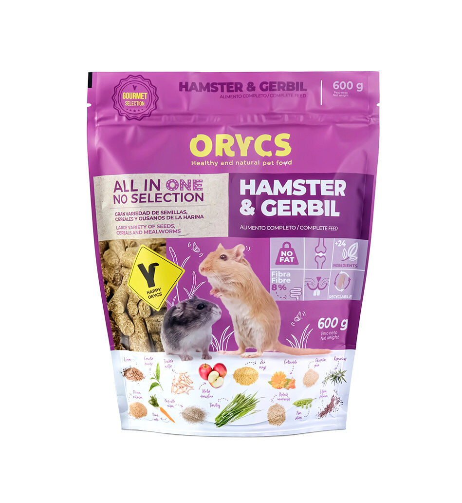 Orycs - Aliment Complet pour Hamster et Gerbille - 600g Image num&eacute;ro 1