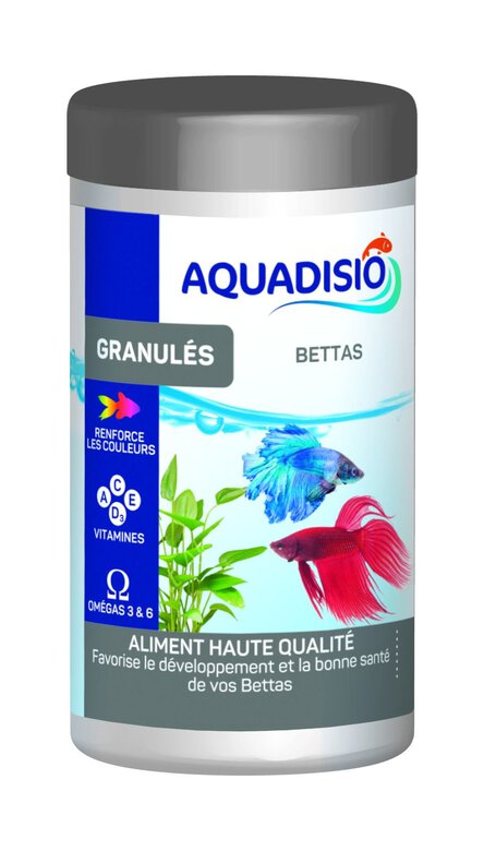 Aquadisio - Aliments Granulés pour Bettas - 100ml Image numéro 1 Aquadisio - Aliments Granulés pour Bettas - 100ml Image numéro 1