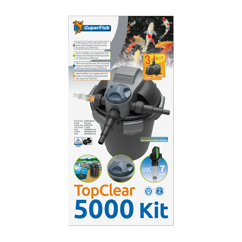 Superfish - Kit 3 en 1 TopClear 5000 pour Bassin image number null