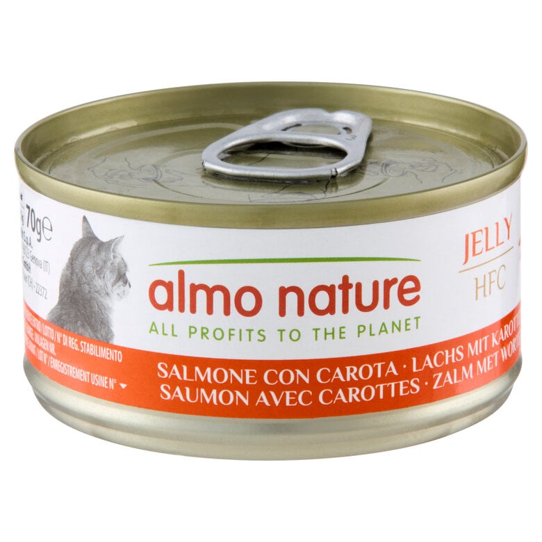 Almo Nature - Pâtée Hfc Jelly Saumon Avec Carotte - 70g Image numéro 1 Almo Nature - Pâtée Hfc Jelly Saumon Avec Carotte - 70g Image numéro 1