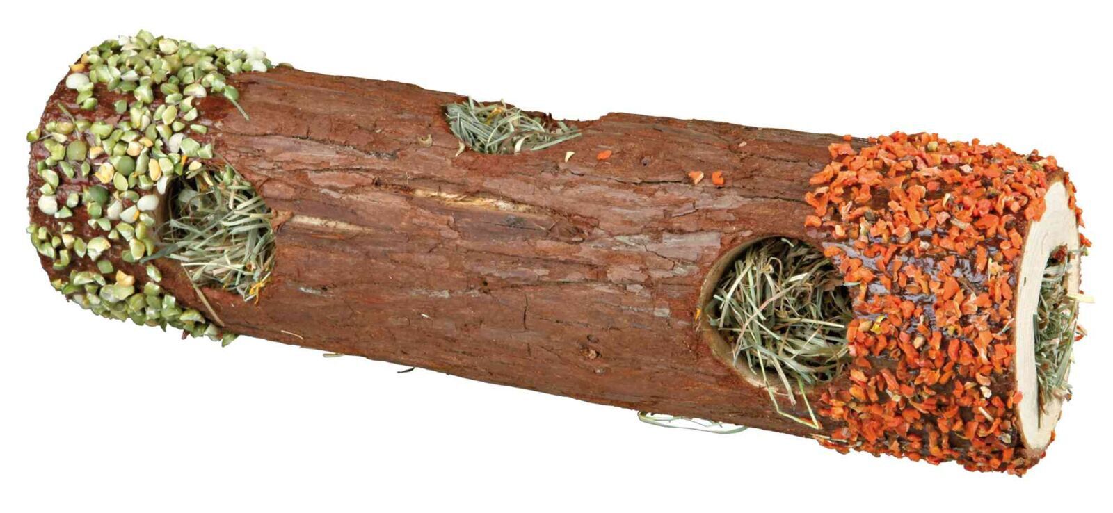 Trixie - Tube tunnel avec foin en bois d'&eacute;corce -  9x30cm 35 g Image num&eacute;ro 1