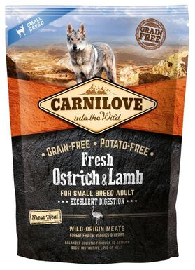 CARNILOVE  ADULTE SMALL DIGESTION AUTRUCHE & AGNEAU 1,5 KG