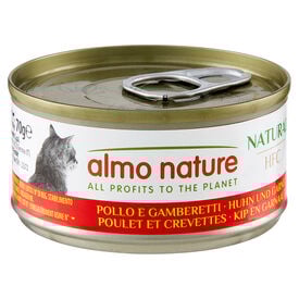 Almo Nature - Pâtée en Boîte HFC Natural Poulet et Crevettes pour Chat - 70g
