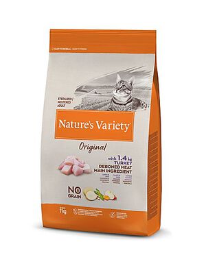 Nature's Variety - Croquettes Original Sterilized à la Dinde pour Chat - 7Kg