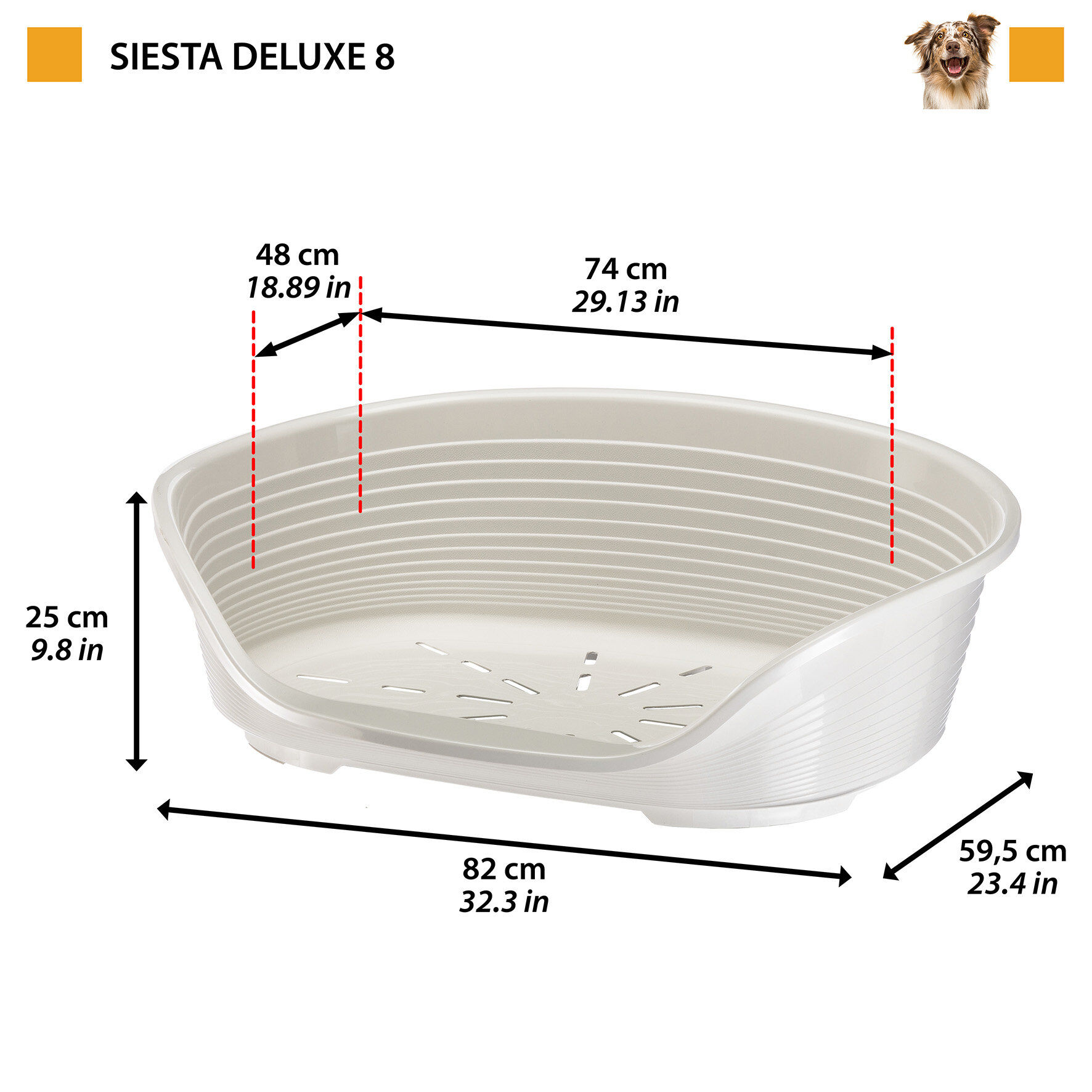 Ferplast - Corbeille Siesta Deluxe en Plastique Noir - 8 Image num&eacute;ro 1