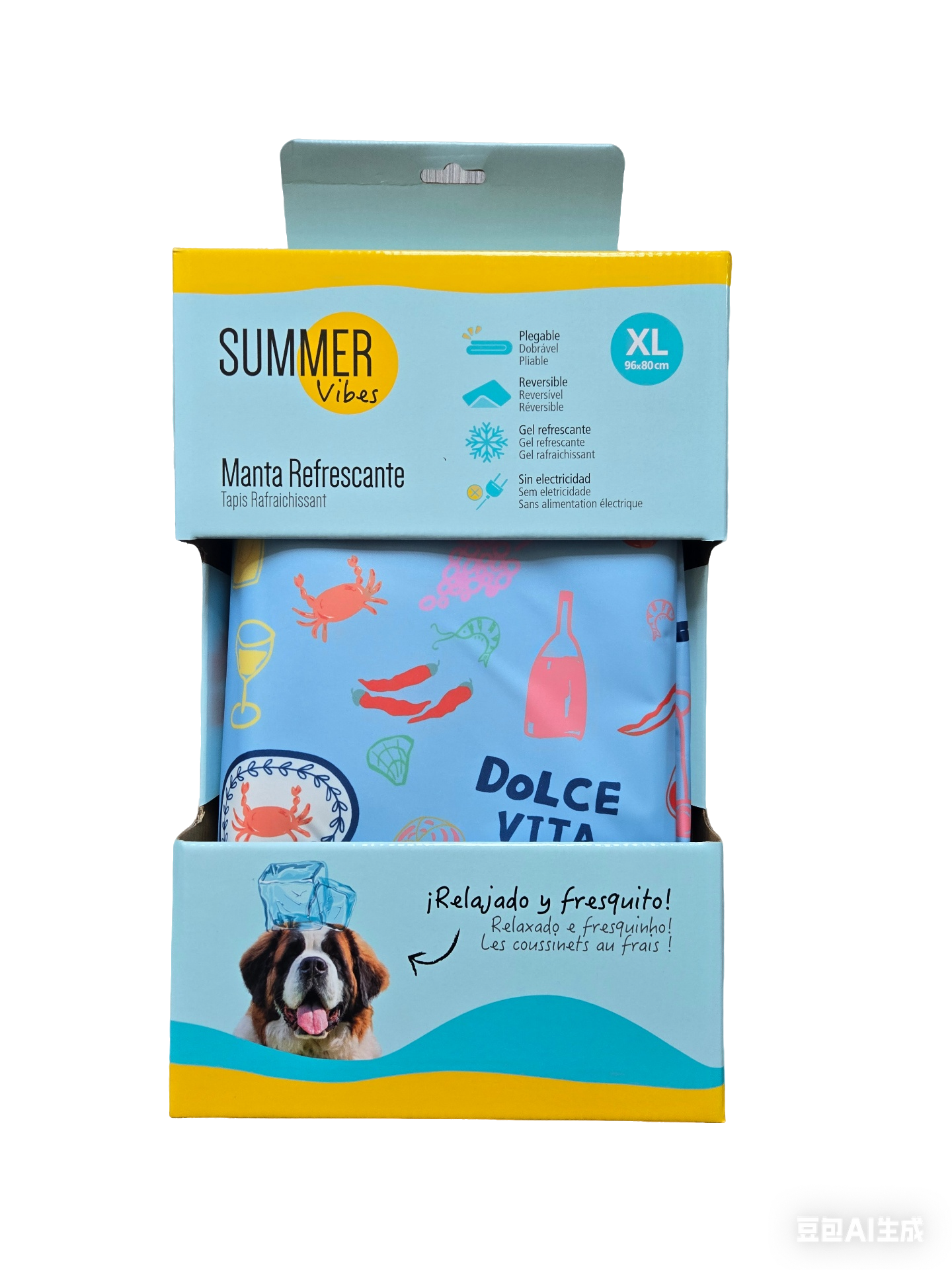 Summer Vibes - Tapis Rafra&icirc;chissant Motifs Dolce Vita pour Chiens - XL Image num&eacute;ro 3