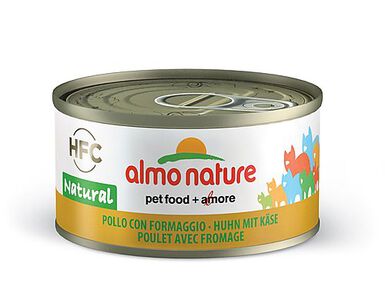 Almo Nature - Pâtée en Boîte HFC Natural Poulet avec Fromage pour Chat - 70g