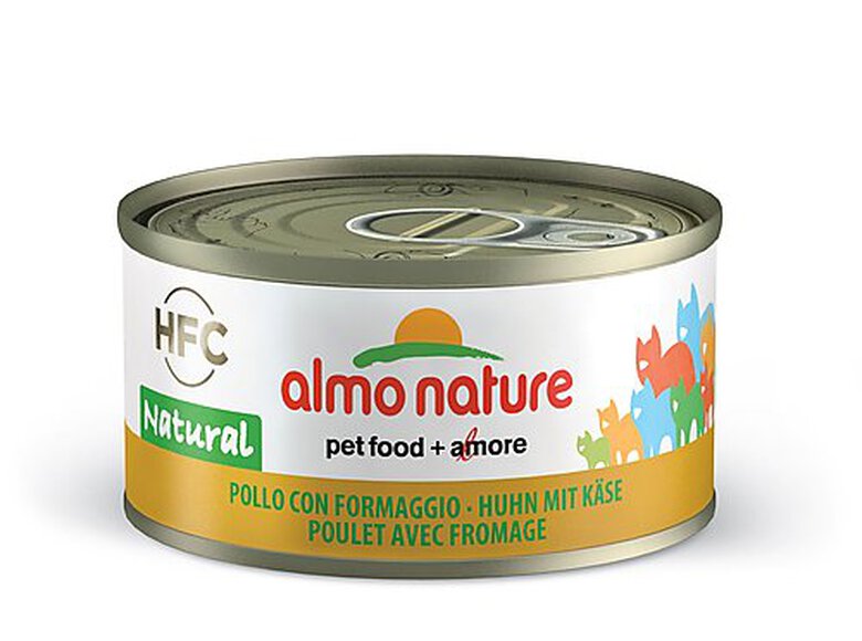 Almo Nature - Pâtée en Boîte HFC Natural Poulet avec Fromage pour Chat - 70g image number null