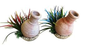 Sydeco - Décoration Plante Artificielle Whisky Jarre pour Aquarium