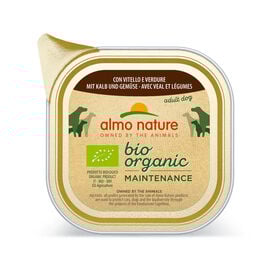 Almo Nature - Pâtée en Barquette Daily Menu Bio au Veau et Légumes pour Chien
